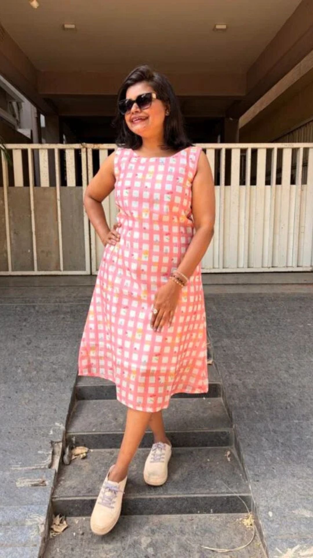 Cotton one piece dress